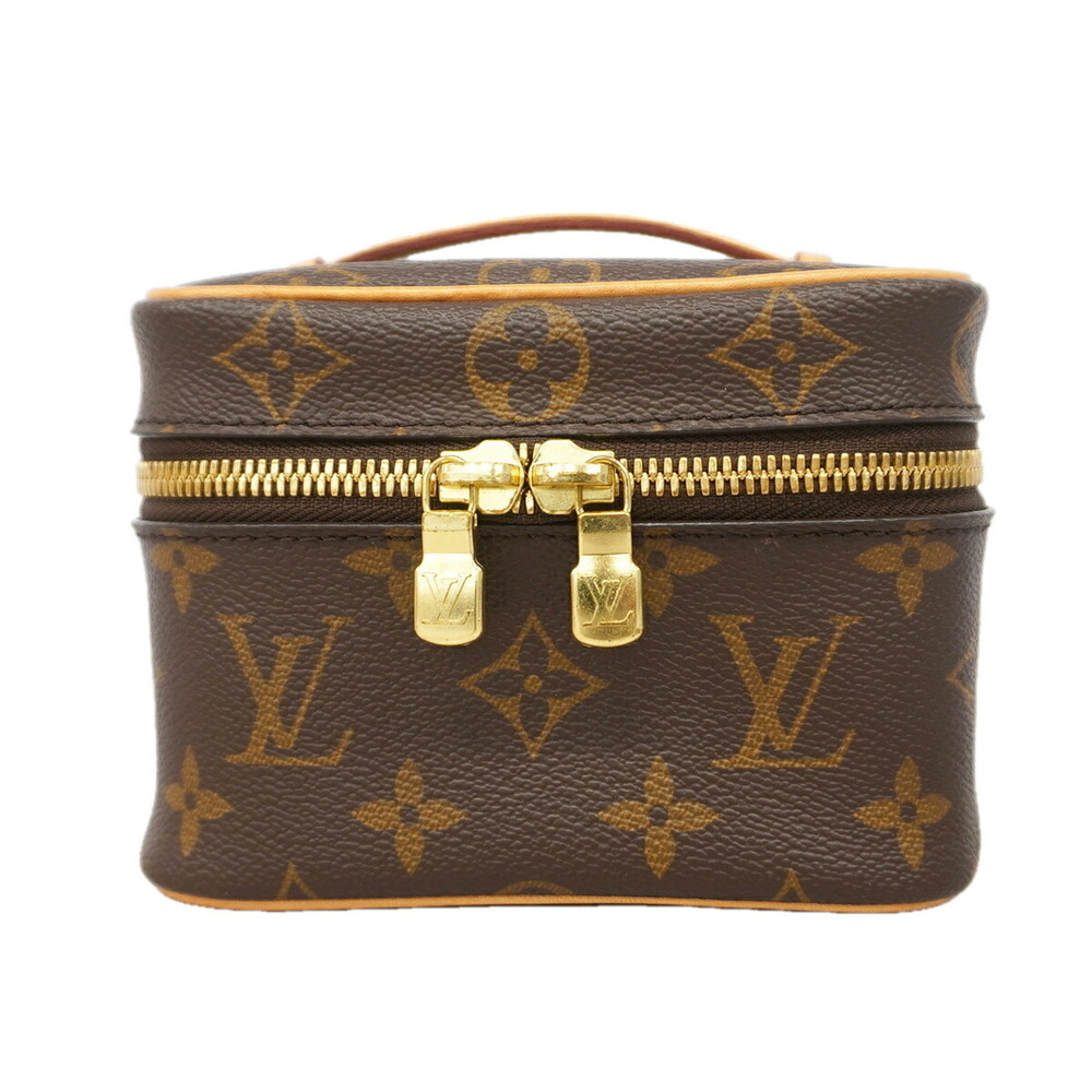 Louis Vuitton handbag/vanity bag, Monogram Nice Nano, M44936, brown, women's.